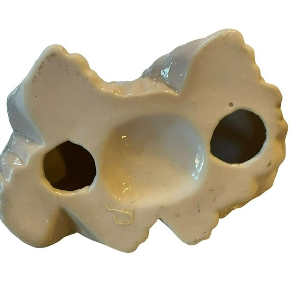 Vintage Syroco Porcelain Persian Cat Figurine Gray & Blue Glaze - Picture 5 of 5